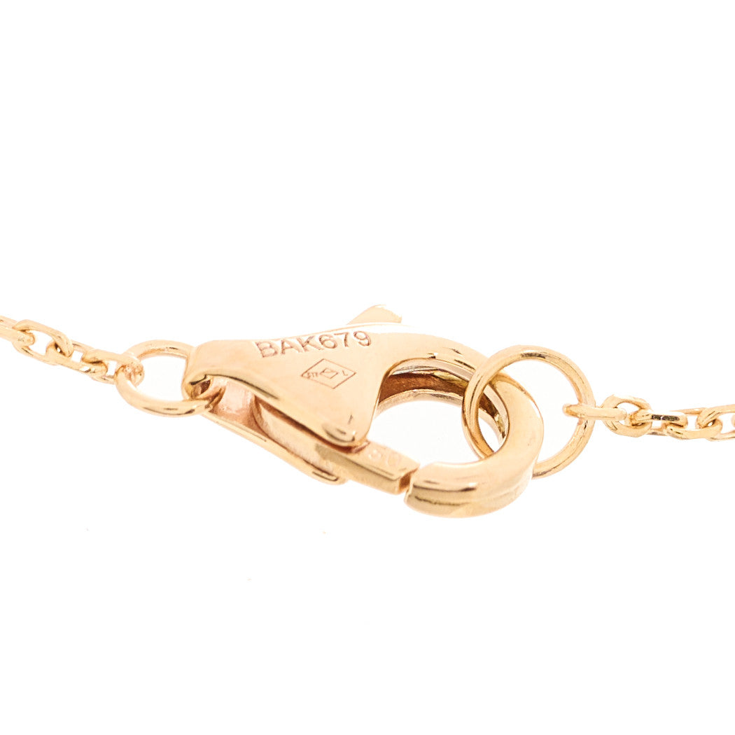 18K Pink Gold Diamond Pink Opal Amulette de Cartier Bracelet