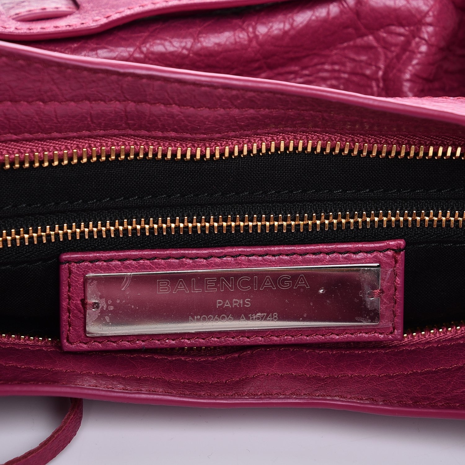 Balenciaga Agneau Classic Gold Hardware City Rose Dahlia 7 of 8
