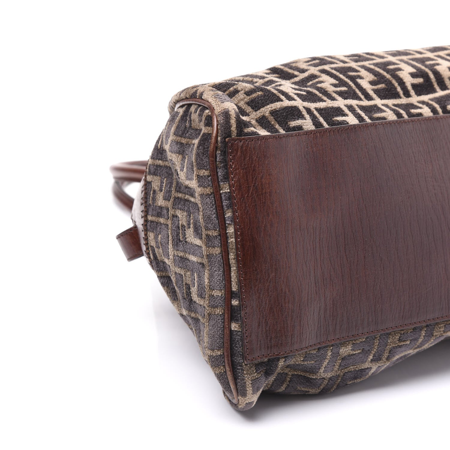 Fendi Velvet Zucca Vitello Large Bag De Jour Fango 5 of 9