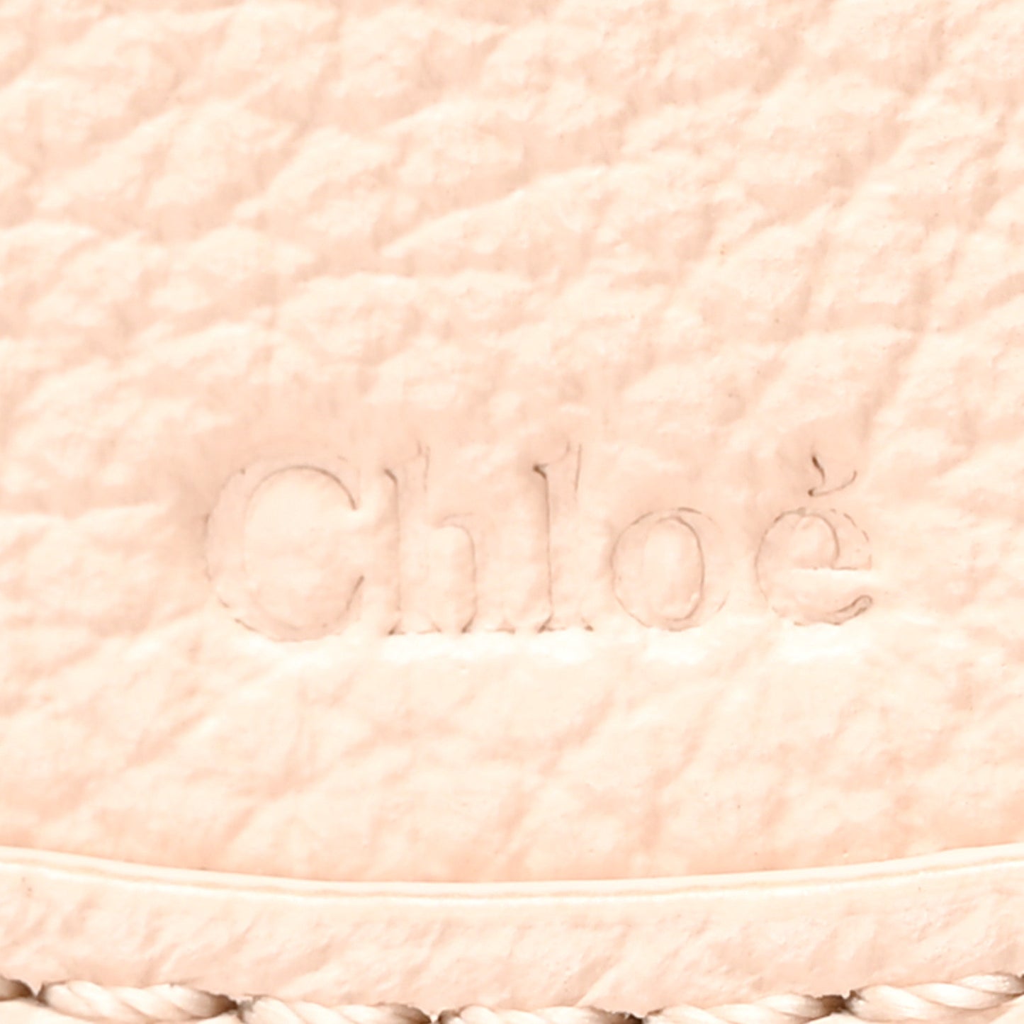 Raffia Small Grain Calfskin Small Marcie Basket Crossbody Blush Nude