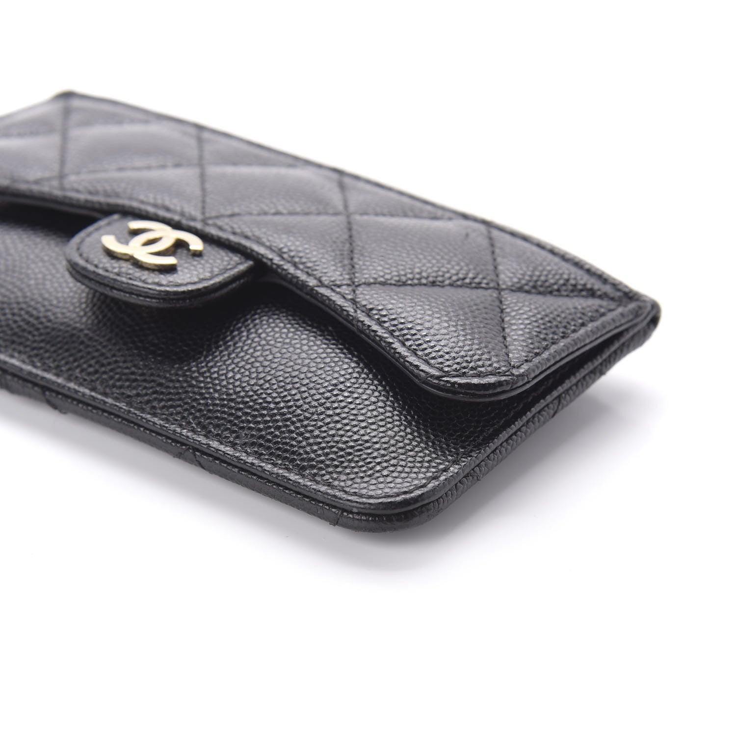 Chanel Caviar Quilted Flap Zip Card Holder Black 7 of 11