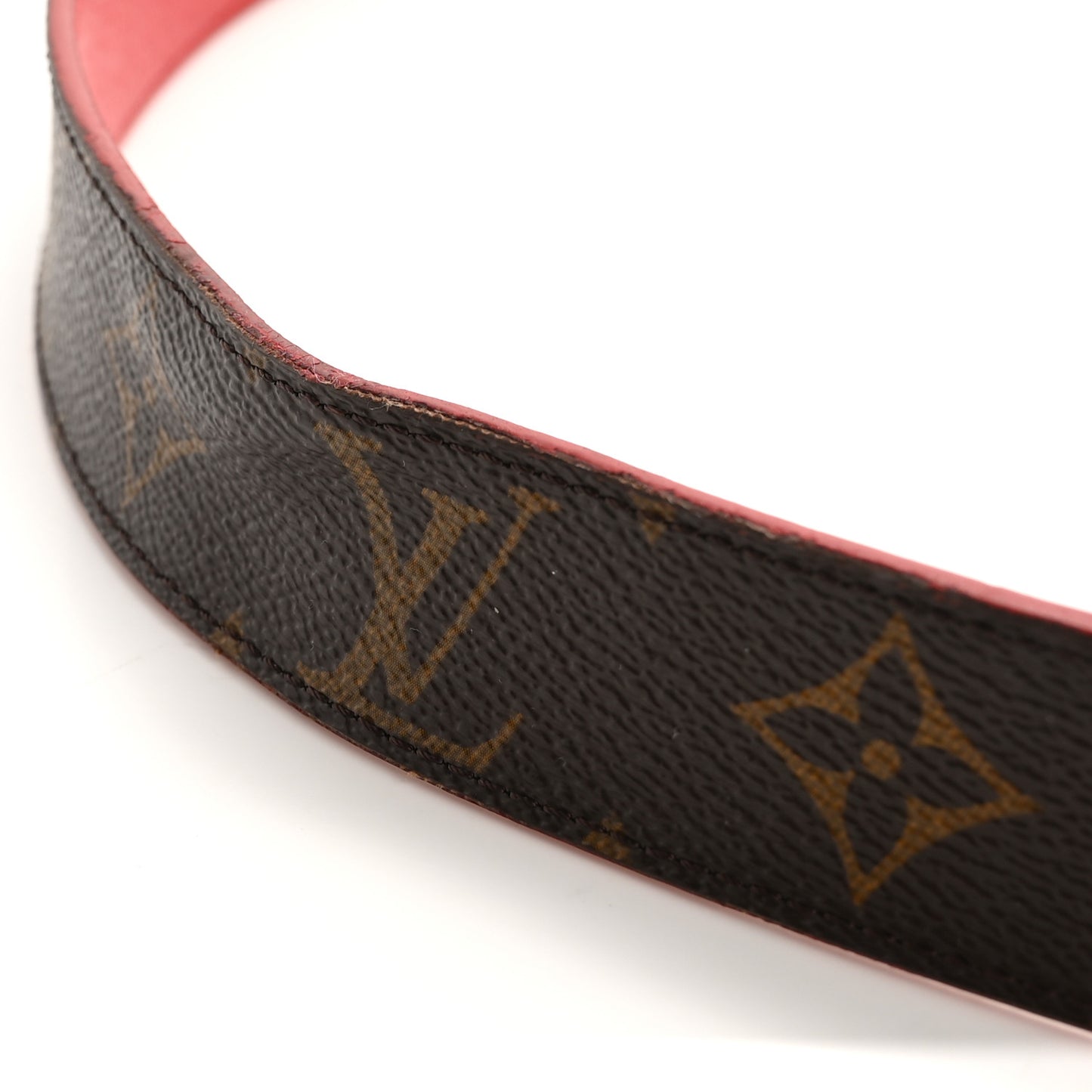 Calfskin Monogram 30mm LV Initiales Reversible Belt 85 34 Red