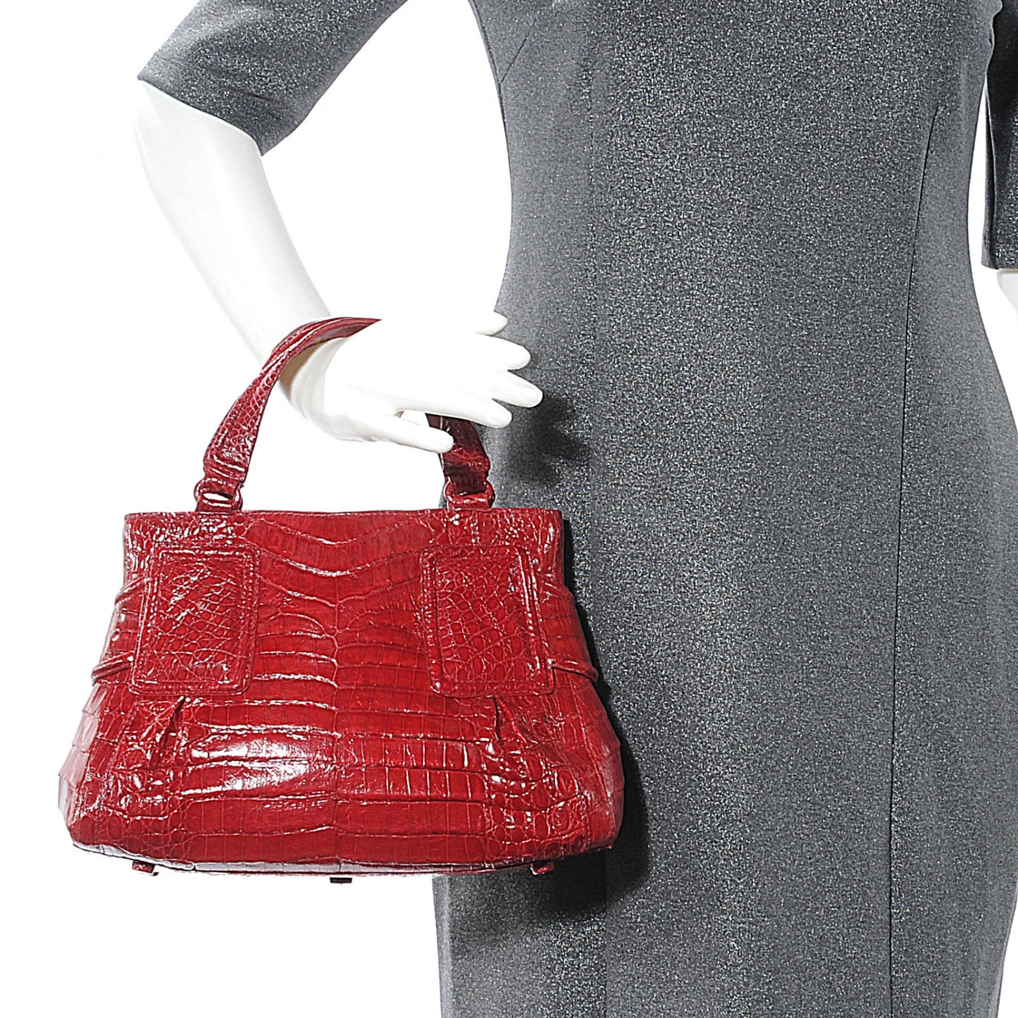 Crocodile Tote Red