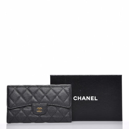 Chanel Caviar Quilted Large Flap Wallet Black 8 of 8