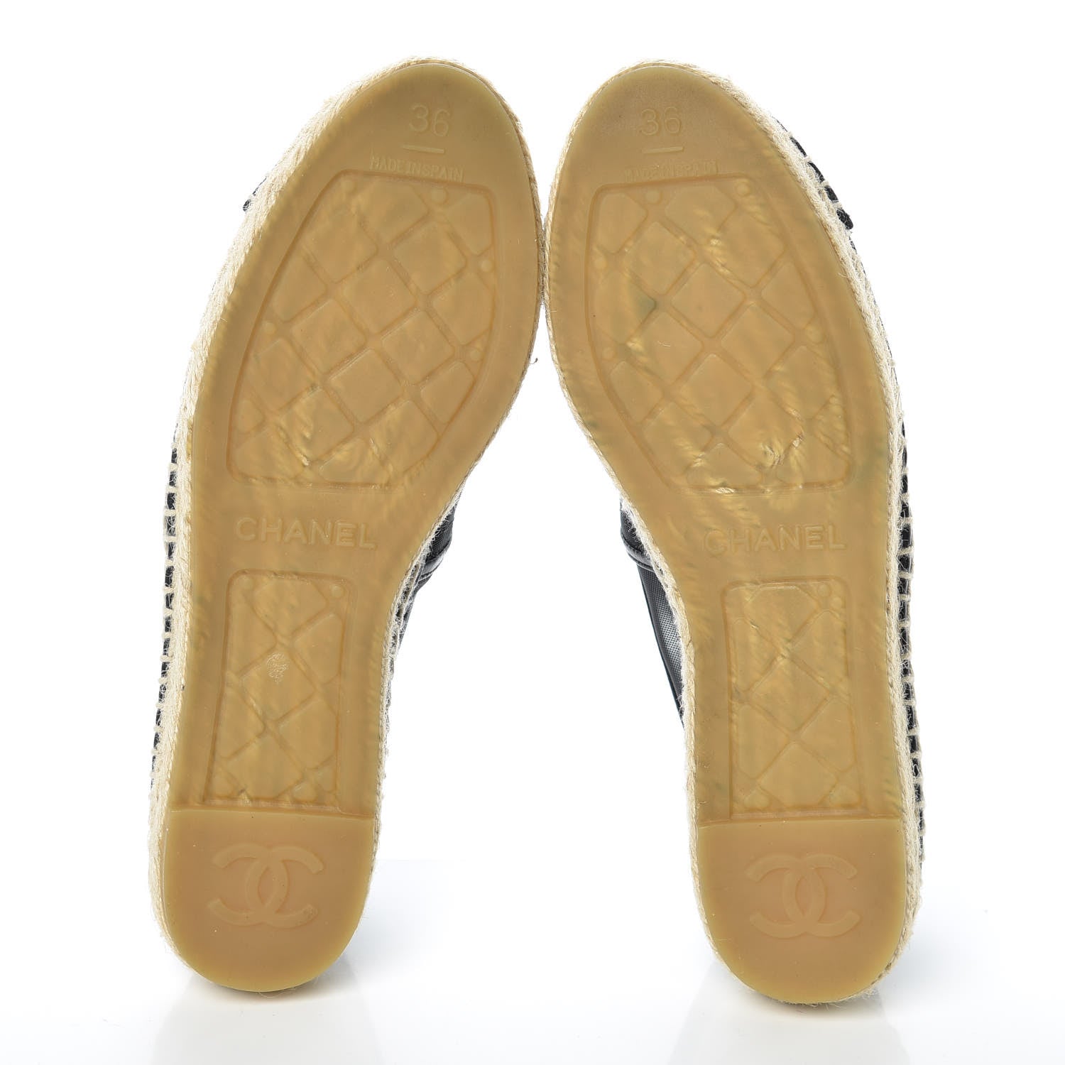 Chanel Mesh Grosgrain CC Espadrilles 36 Black 5 of 9