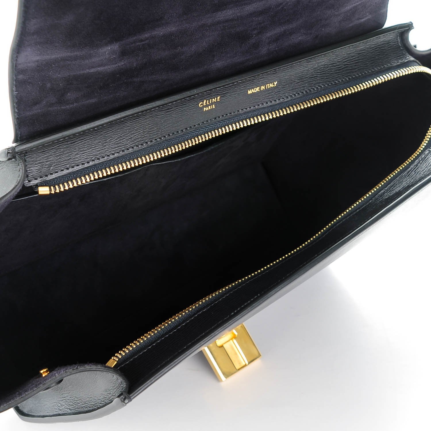 Celine Liege Calfskin Small Trapeze Black 6 of 8