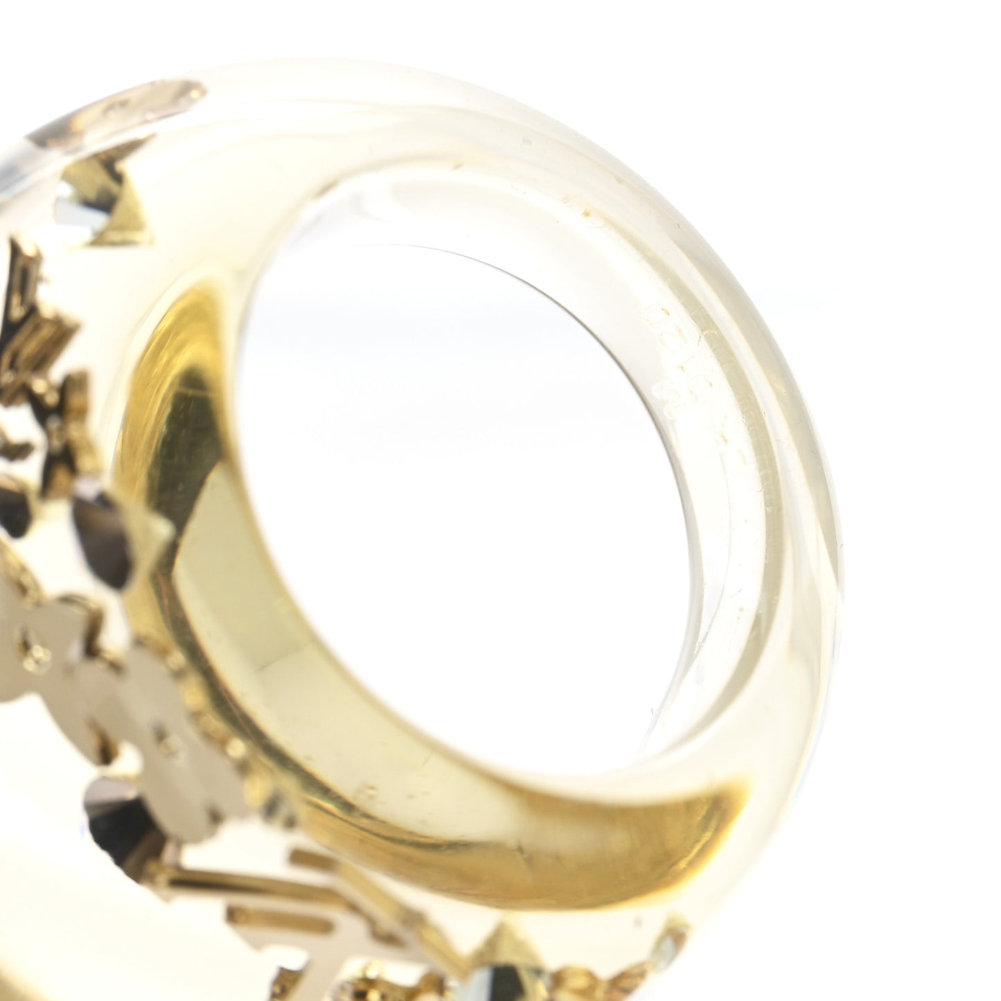 Resin Swarovski Inclusion Ring M 53 6.5 Transparent
