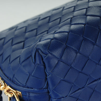 Bottega Veneta Nappa Intrecciato Cosmetic Case Cobalt 9 of 10