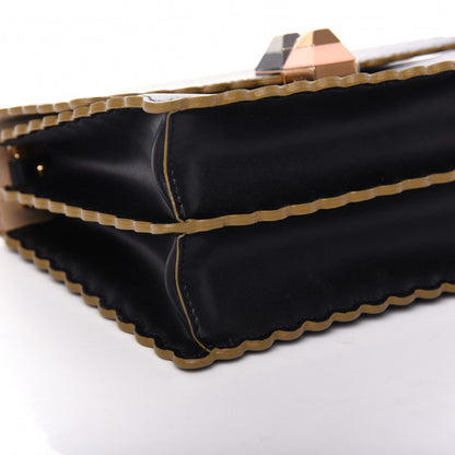 Fendi Vitello Liberty Scalloped Studded Small Kan I Shoulder Bag Black 8 of 9