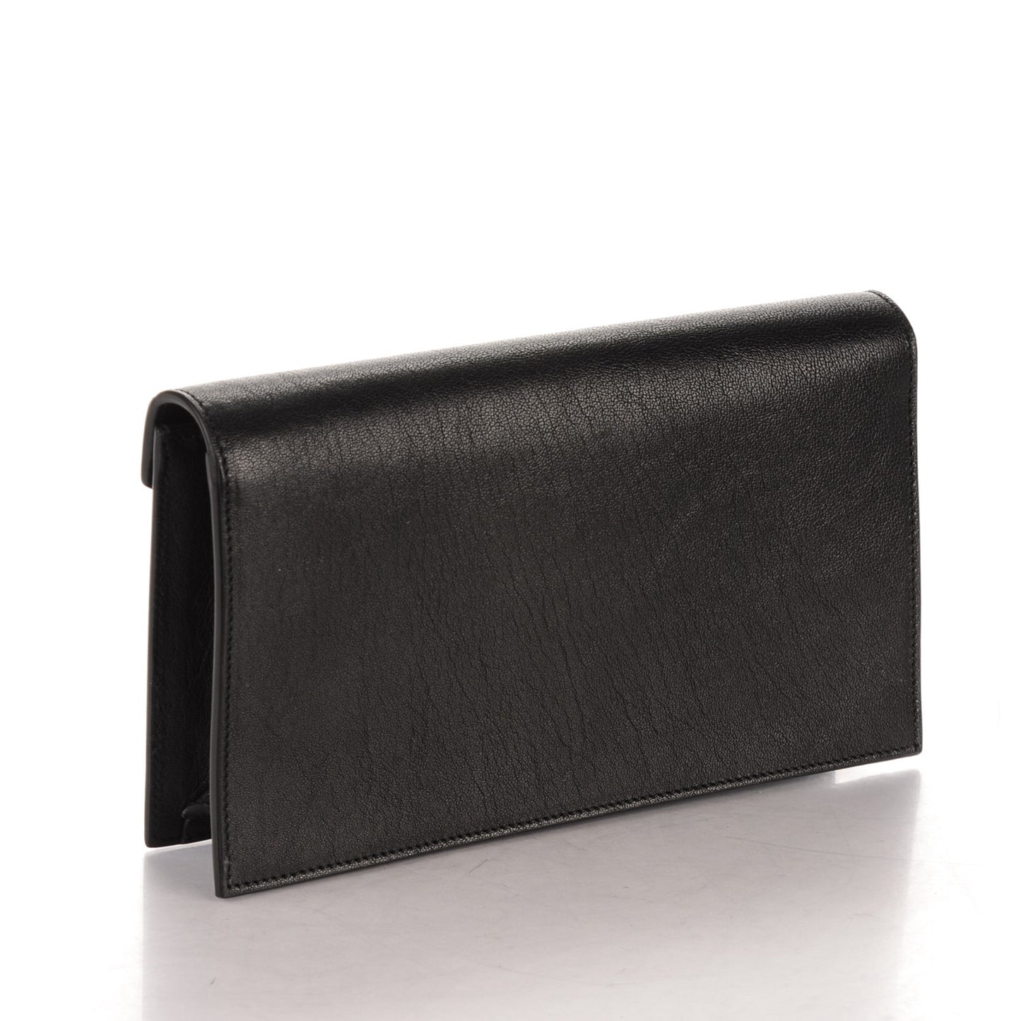 Calfskin Y Studs Clutch Black