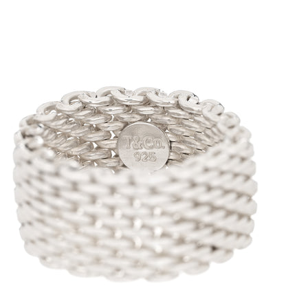 Tiffany Sterling Silver Somerset Mesh Ring 51 5.75 4 of 4