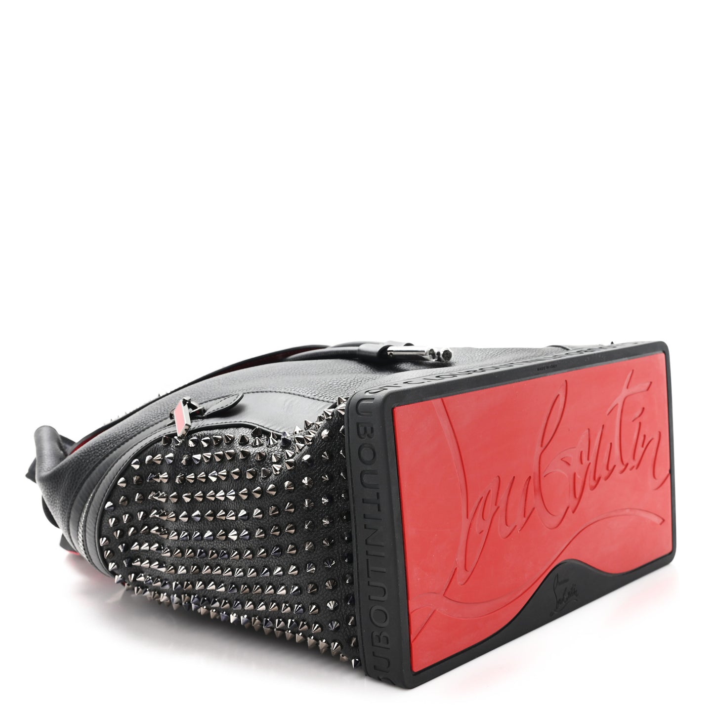 Calfskin Spiked Explorafunk Backpack Black