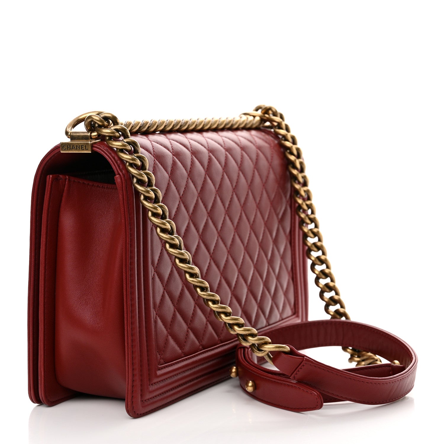 Chanel Lambskin Quilted New Medium Boy Flap Red 3 of 11
