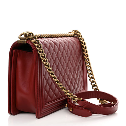 Chanel Lambskin Quilted New Medium Boy Flap Red 3 of 11