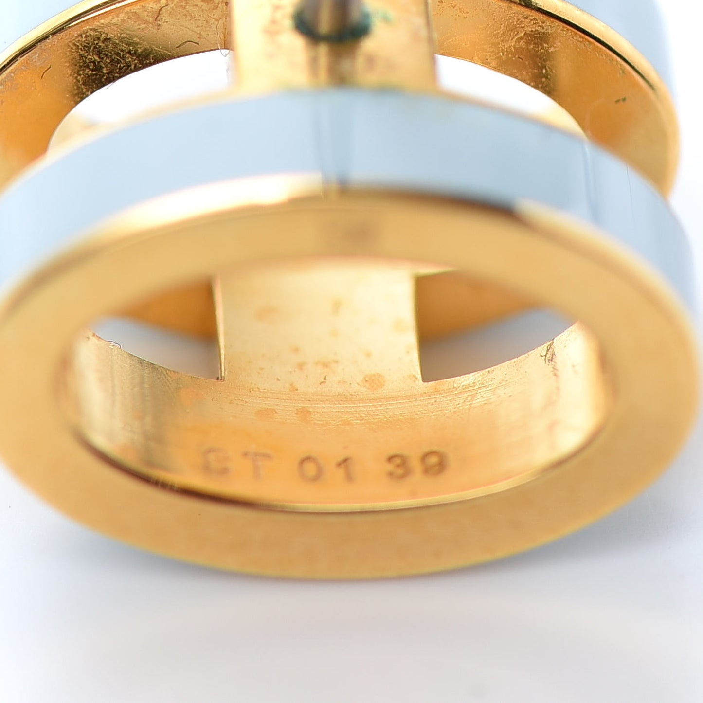 Gold Lacquered Pop H Earrings Celeste