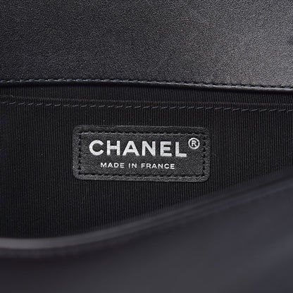 Chanel Calfskin Chevron Medium Boy Flap Black 6 of 11