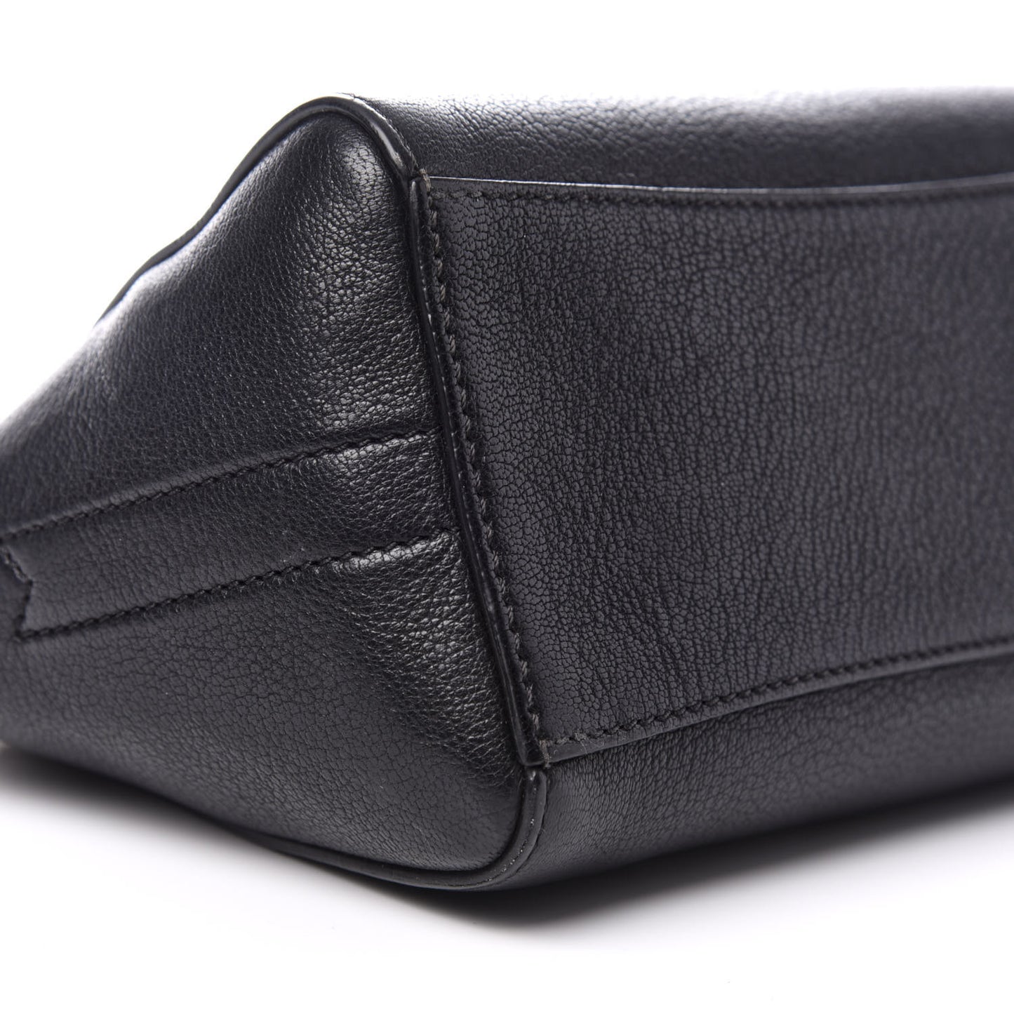 Sugar Goatskin Small Antigona Beauty Wristlet Black