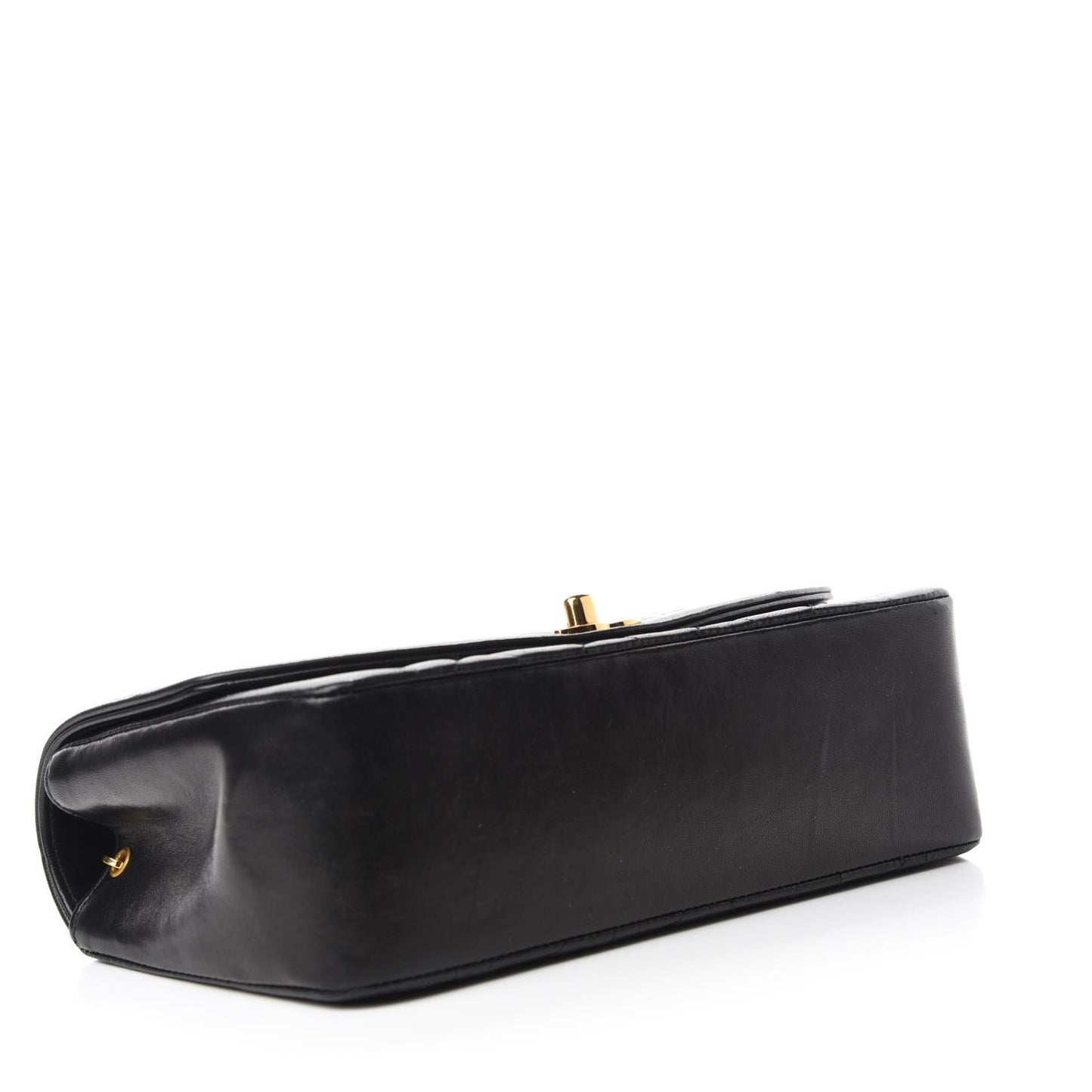 Lambskin Quilted Small Single Flap Black
