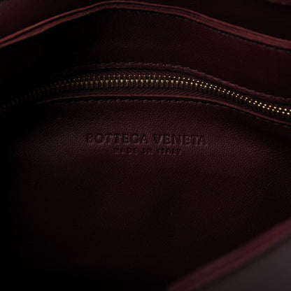 Bottega Veneta Lambskin Maxi Intrecciato Cassette Crossbody Bag Bordeaux 8 of 9