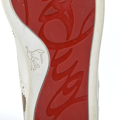 Christian Louboutin Patent Gomme Suede Mens Golfito Flat Sneakers 44.5 Version Mastic 8 of 11