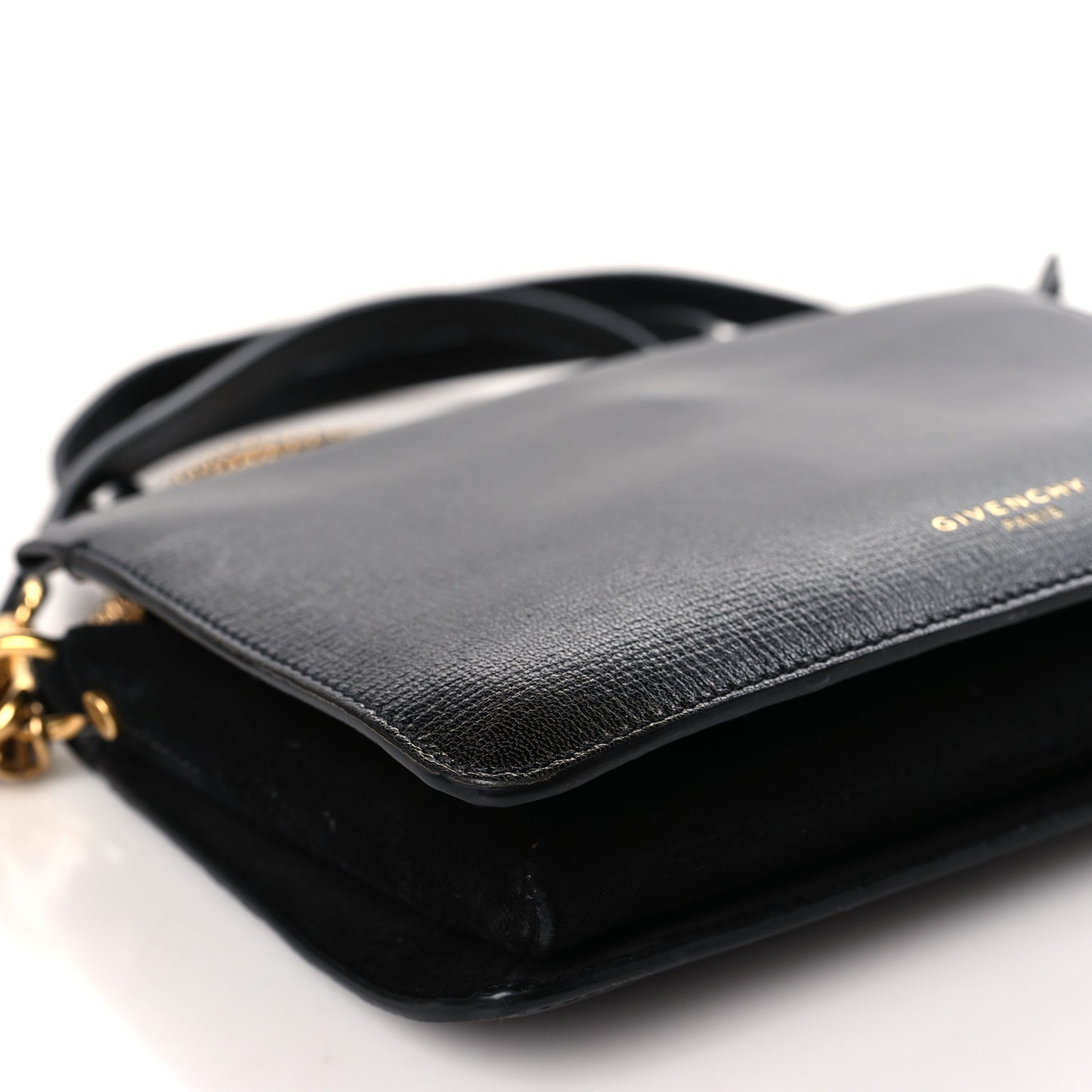 Textured Calfskin Cross 3 Crossbody Bag Black