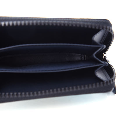 Gucci GG Supreme Monogram Blooms Zip Around Card Case Wallet Beige Blue Navy 5 of 7