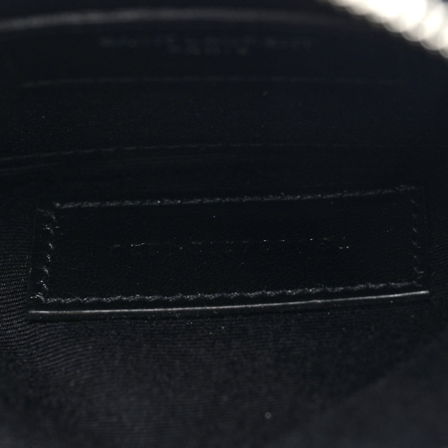 Saint Laurent Grain De Poudre Chevron Monogram Bill Pouch Black 7 of 8