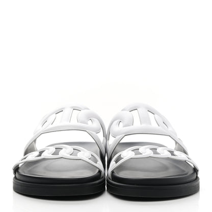 Hermes Nappa Womens Extra Sandals 37 White 2 of 9