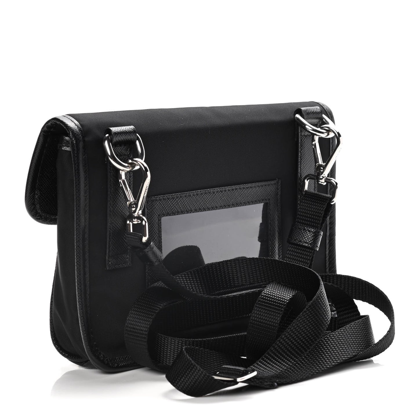 Re-Nylon Saffiano Smartphone Case Crossbody Black