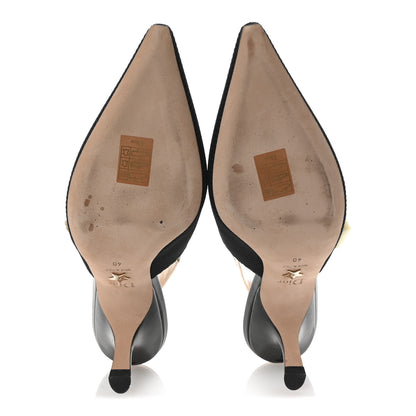 Christian Dior Technical Canvas Ribbon J Adior Slingback 65mm Pumps 40 Black 6 of 10