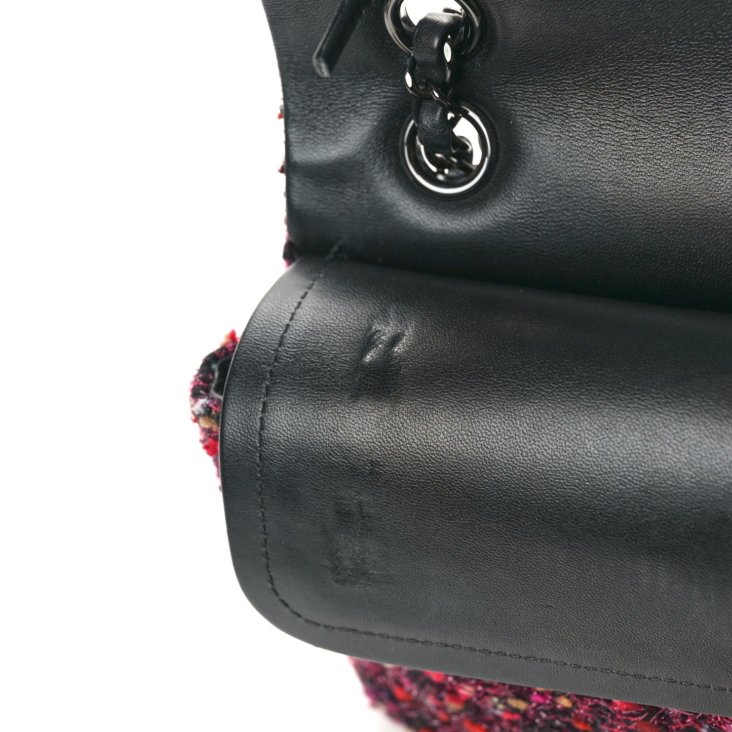 Tweed Quilted Medium Double Flap Multicolor