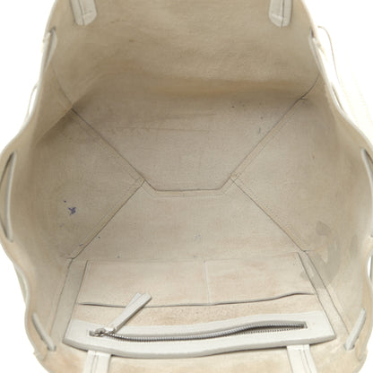 Celine Soft Grained Calfskin Small Belt Cabas Light Grey 7 of 18