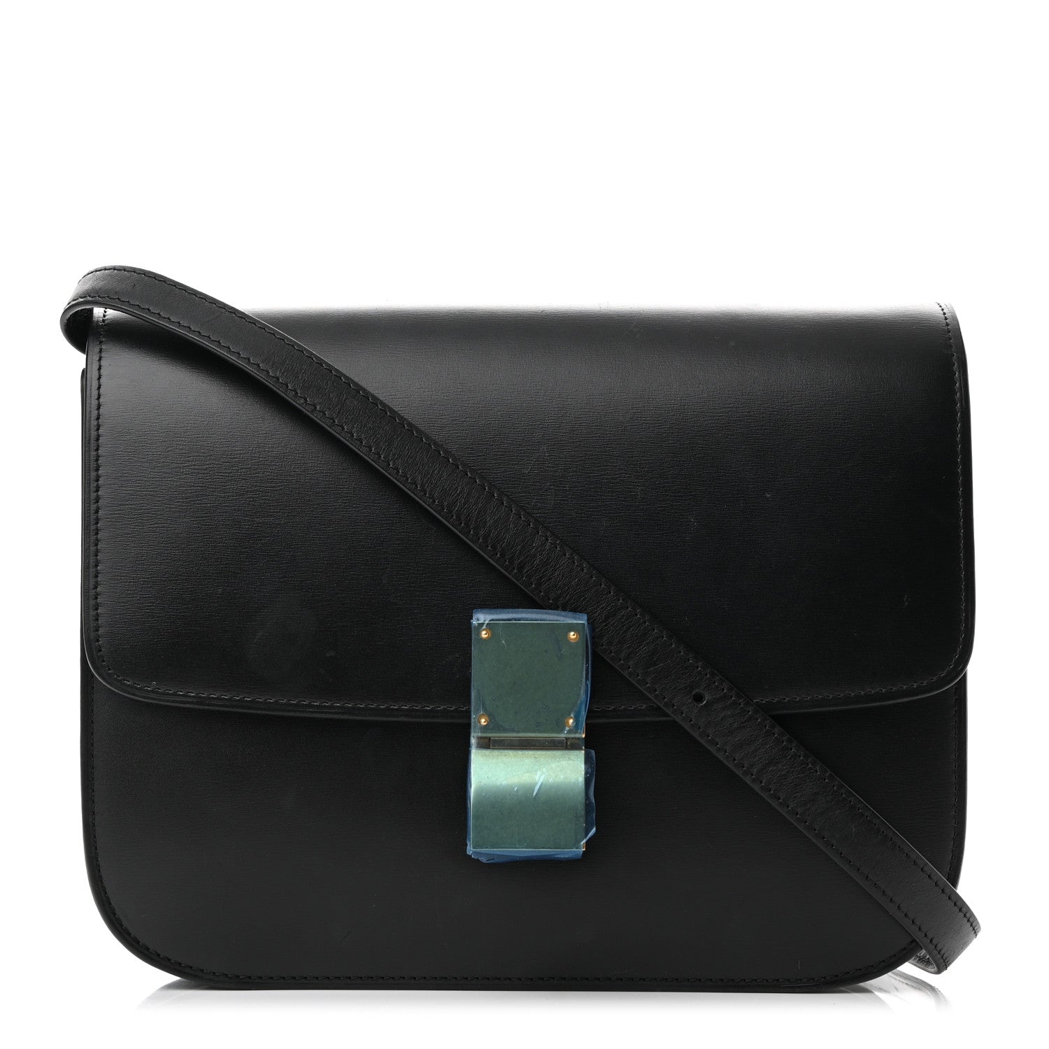 Celine Box Calfskin Medium Classic Box Flap Bag Black 1246584