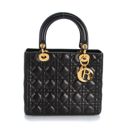 Christian Dior Lambskin Cannage Medium Lady Dior Black 1 of 7