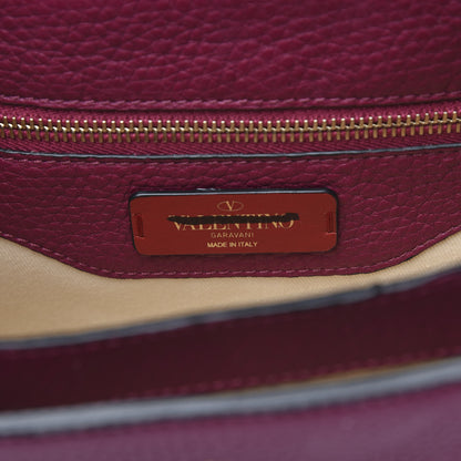 Valentino Garavani Pebbled Calfskin Joylock Flap Messenger Bag Camelia 6 of 13