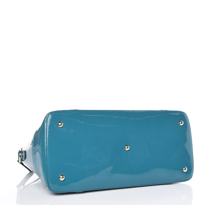 Gucci Patent Microguccissima Medium Nice Top Handle Dome Bag Deep Cobalt 4 of 9