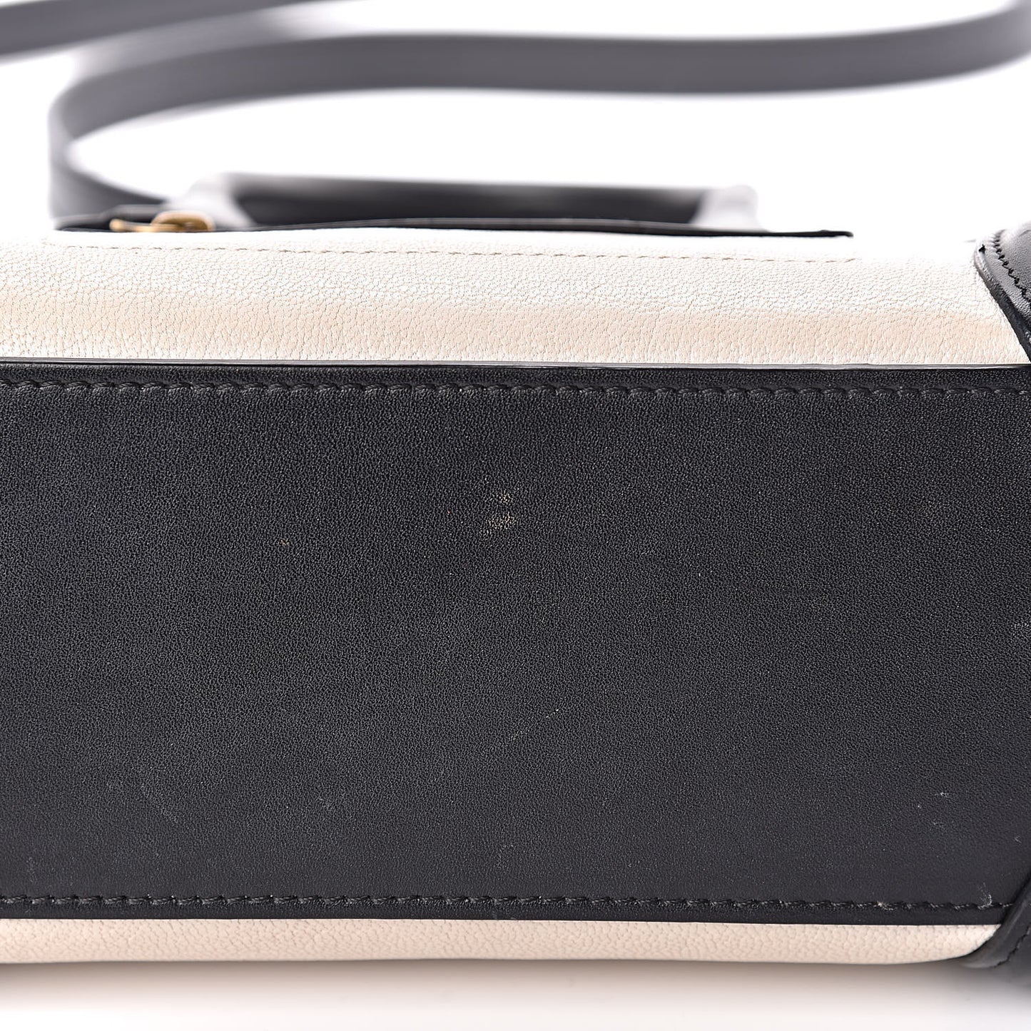 Goatskin Smooth Calfskin Nano Tri-Color Luggage White