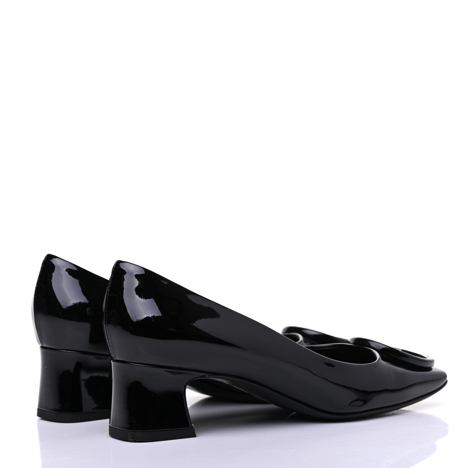 Louis Vuitton Patent Madeleine Pumps 37.5 Black 4 of 15