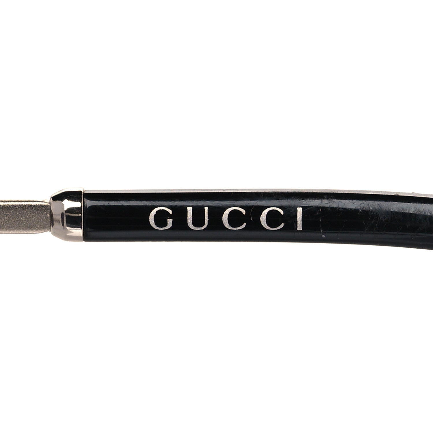 Gucci Round Metal GG0074SK Sunglasses Black Silver 6 of 7