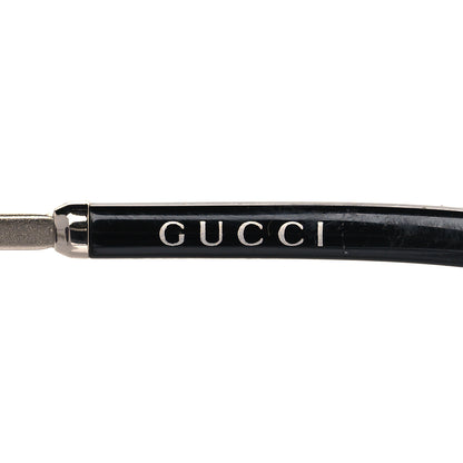 Gucci Round Metal GG0074SK Sunglasses Black Silver 6 of 7