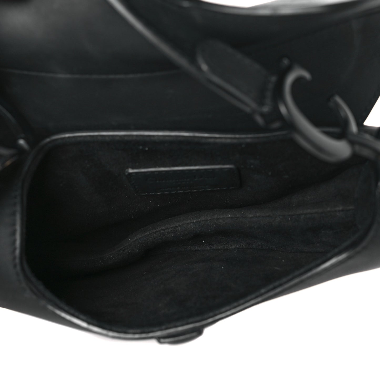 Ultra Matte Calfskin Mini Saddle Bag Black