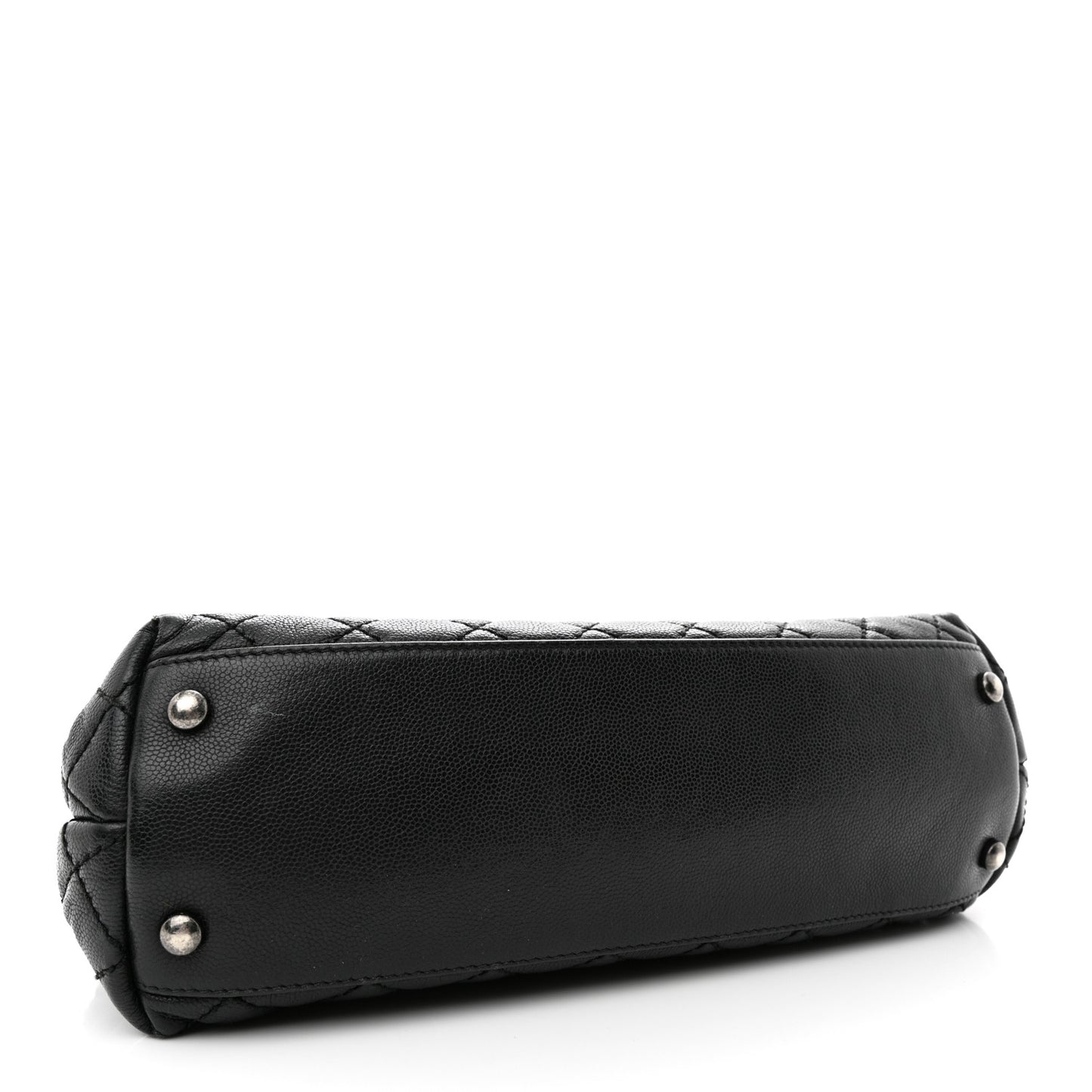 Caviar Quilted Small Coco Handle Flap Black