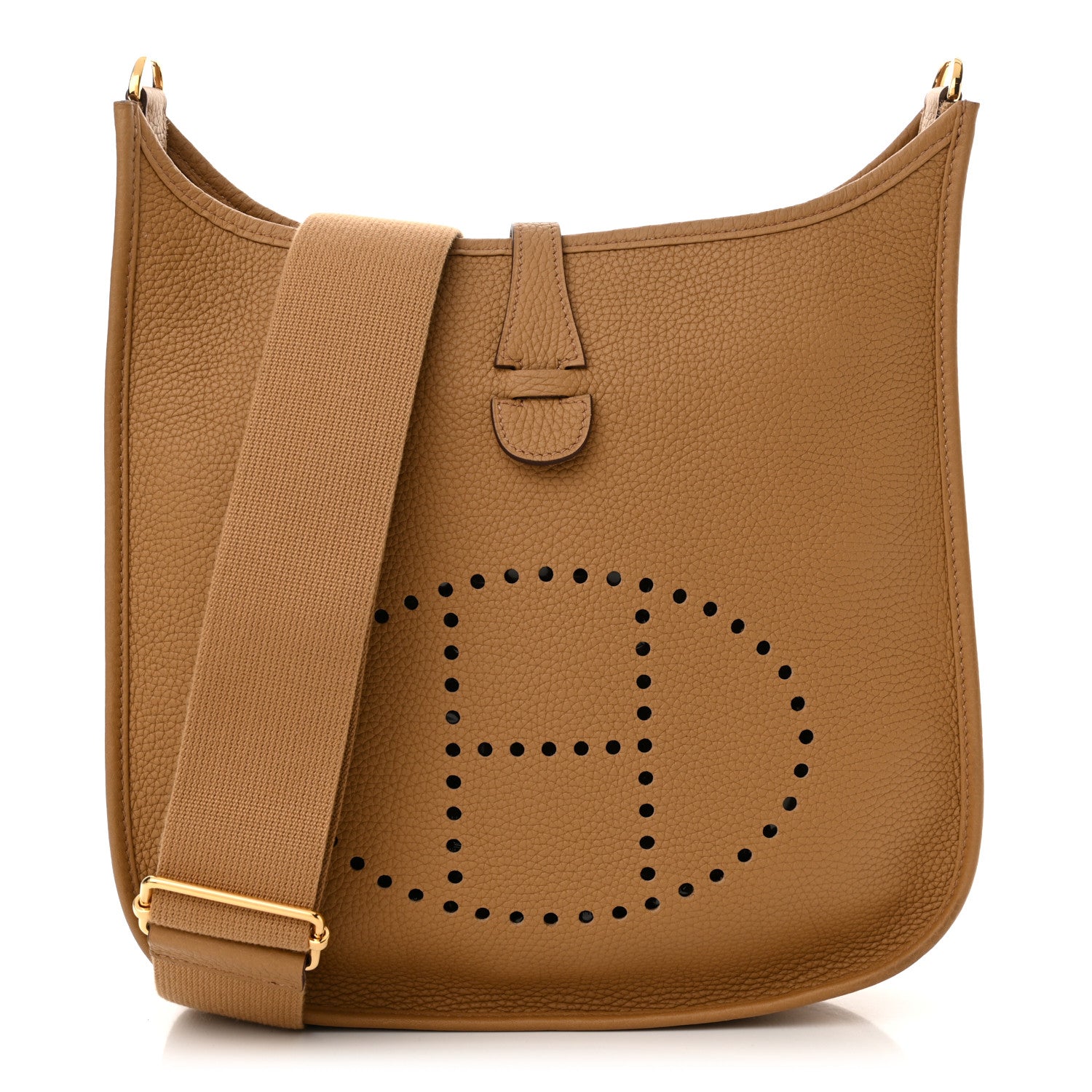 Hermes Taurillon Clemence Evelyne III PM Biscuit 1 of 10