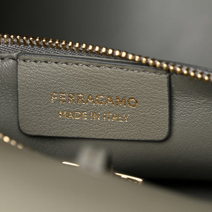 Salvatore Ferragamo Calfskin Small Hug Bag Ash Grey 6 of 10