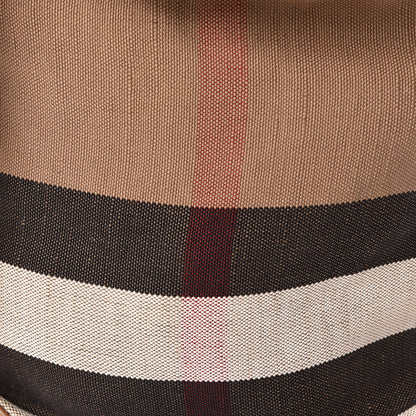 Burberry Canvas Mega Check Medium Ashby Hobo Saddle Brown 10 of 18