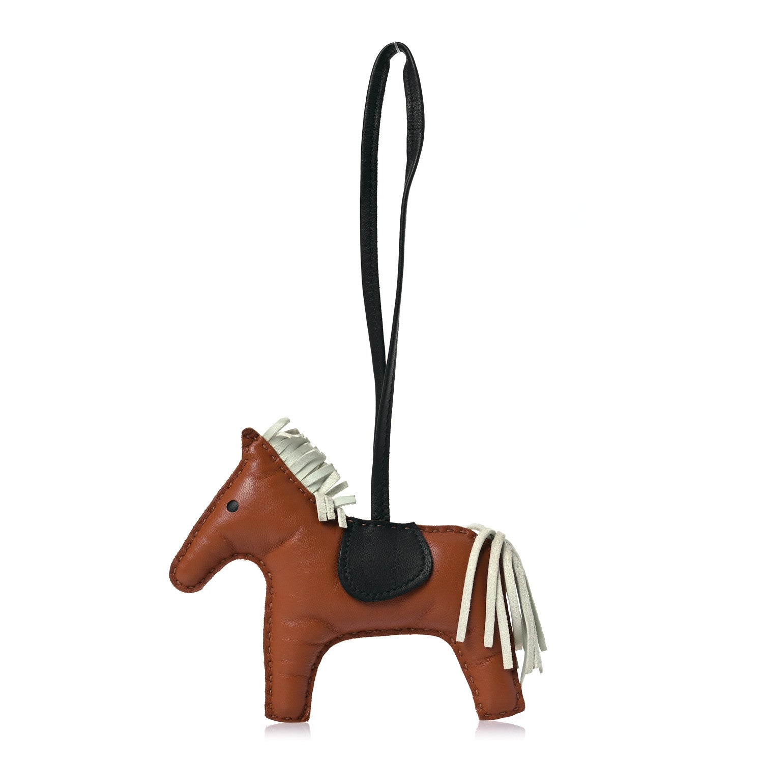 Hermes Milo Lambskin Grigri Rodeo Horse Bag Charm MM Gold Vert Cypress Vert Fizz 1 of 7