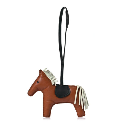 Hermes Milo Lambskin Grigri Rodeo Horse Bag Charm MM Gold Vert Cypress Vert Fizz 1 of 7