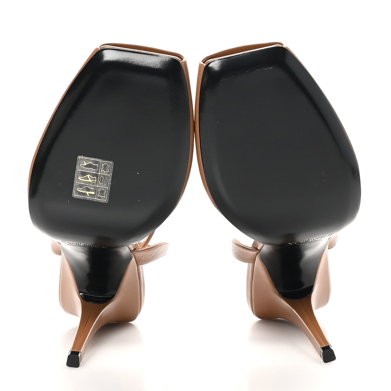 Saint Laurent Smooth Calfskin La Scandale 110 Sandals 39 Dark Macadamia 6 of 9