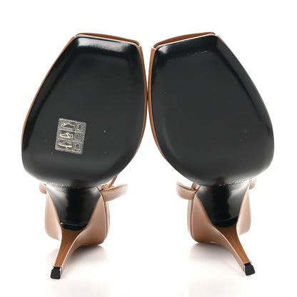 Saint Laurent Smooth Calfskin La Scandale 110 Sandals 39 Dark Macadamia 6 of 9
