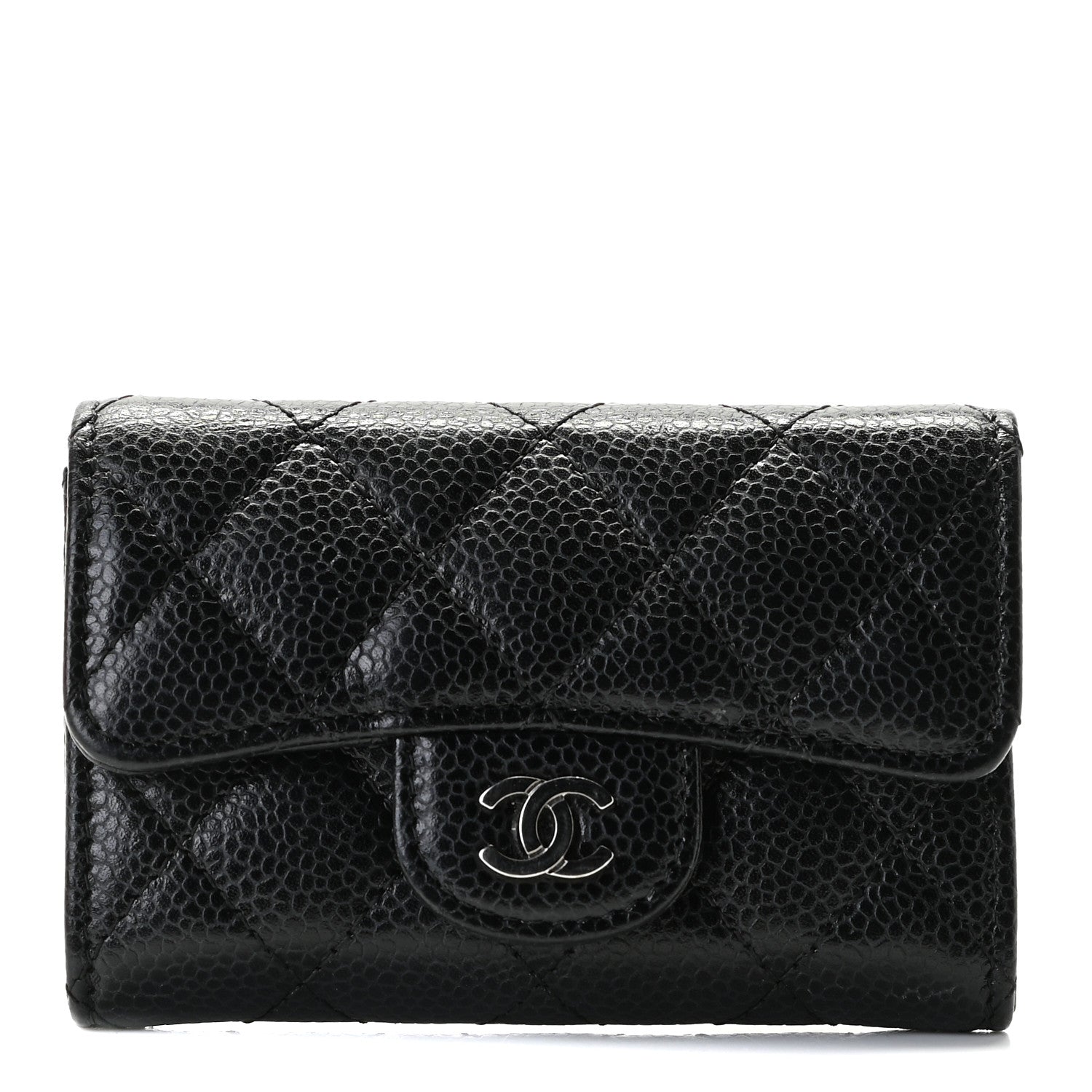 Chanel Caviar Quilted Flap Card Holder Black 1 of 8